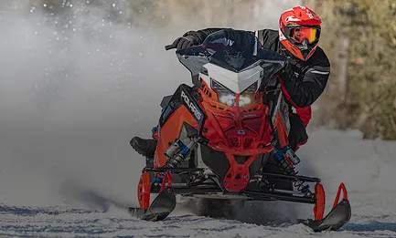 Rider on a snowmobile